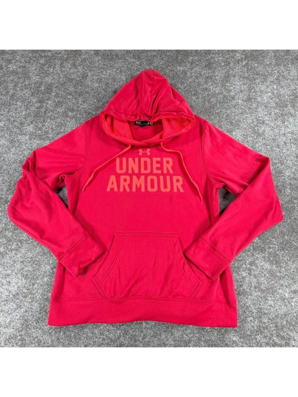 Under‎ Armour Hoodie Womens Medium Pink Fleece Lined Kangaroo Pocket Athleisure
